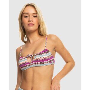 ROXY Women's Flowy Mood Bralette Bikini Top In Pale Dogwood Flowy Mood